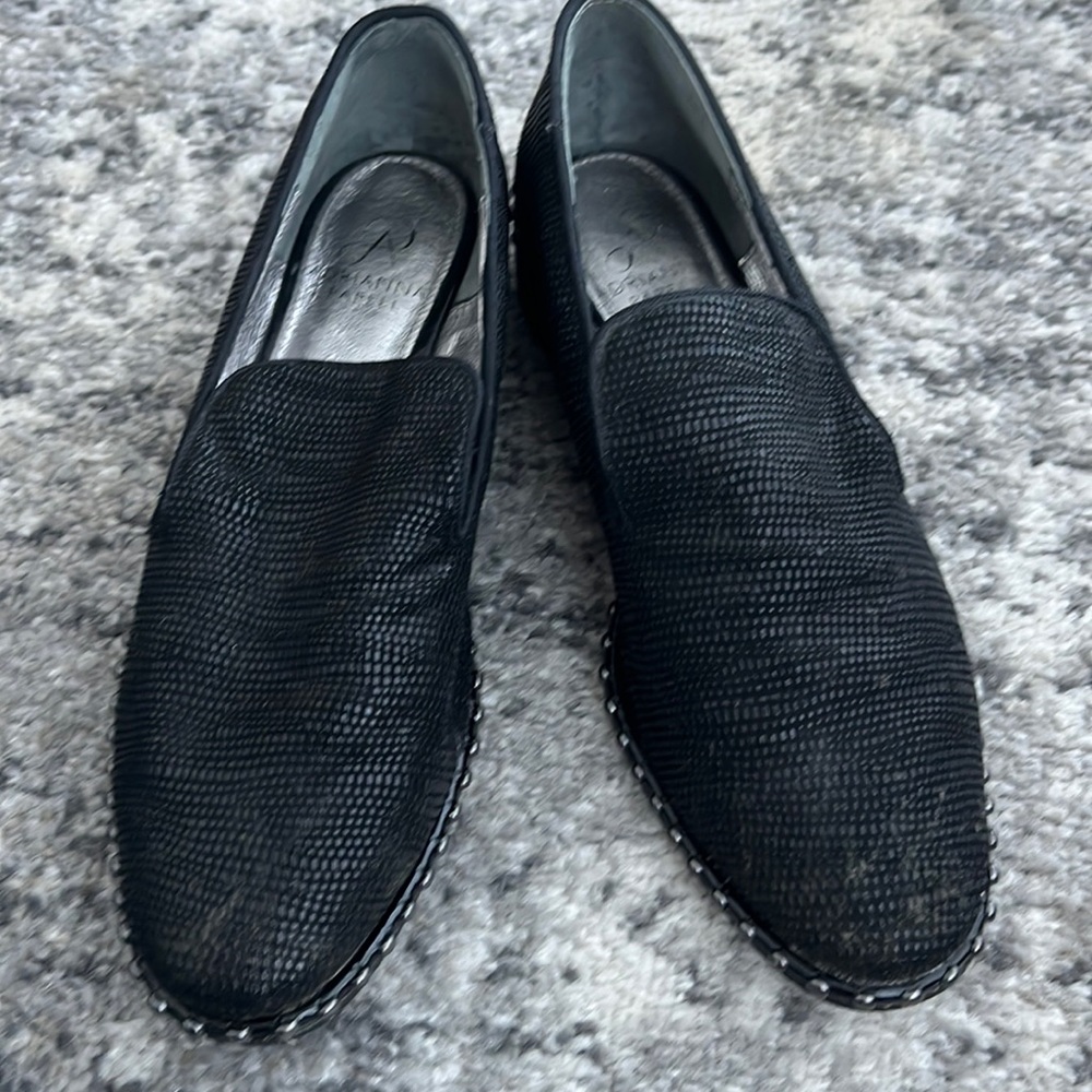 Adrian Papel black loafers size 8